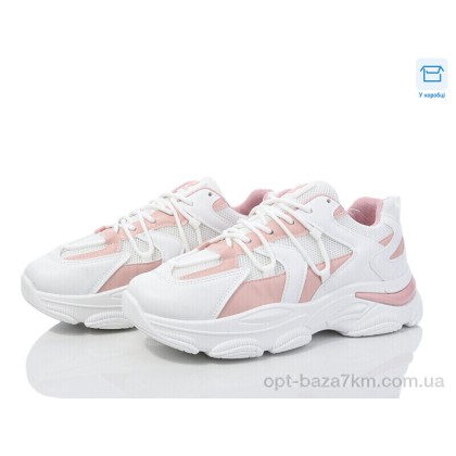 Кроссовки женские "Синдикат взуття" M1 white-pink, (р.р. 37-41), Китай, от 8 шт.