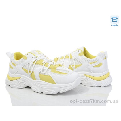 Кроссовки женские "Синдикат взуття" M1 white-yellow, (р.р. 37-41), Китай, от 8 шт.