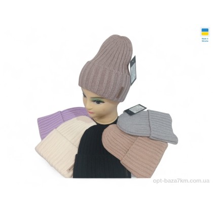 Шапка жіноча "Mabi" 0384 mix, (р.р. One size), Україна, від 5 шт.