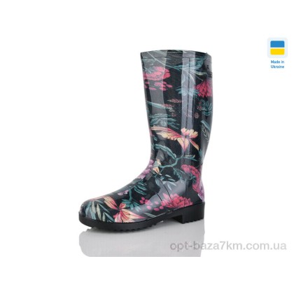 Гумове взуття жіноче "Lot Shoes" Літма квітка чорний, (р.р. 36-41), Україна, від 5 шт. Гумове взуття жіноче "Lot Shoes" Літма квітка чорний, (р.р. 36-41), Україна, від 5 шт.