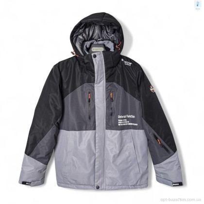 Куртка чоловіча "Audsa" S24007-22 black-d.grey-grey, (р.р. M-3XL), Китай, від 5 шт.