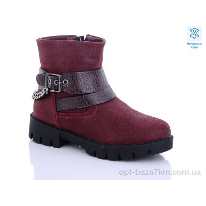 Черевики дитячі "Waldem" W136 bordo, (р.р. 33-38), Китай, від 8 шт.