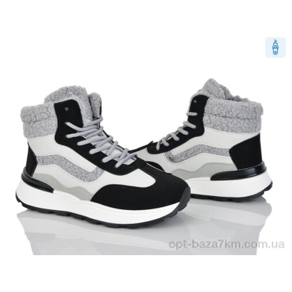 Ботинки женские "Baolikang" 8712 grey-black, (р.р. 36-41), Китай, от 8 шт. Ботинки женские "Baolikang" 8712 grey-black, (р.р. 36-41), Китай, от 8 шт.