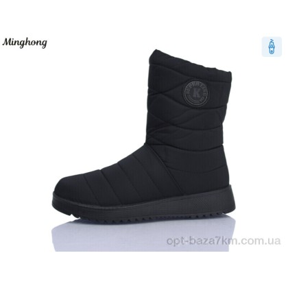 Дутики жіночі "Minghong" 612 black, (р.р. 37-42), Китай, від 8 шт. Дутики жіночі "Minghong" 612 black, (р.р. 37-42), Китай, від 8 шт.