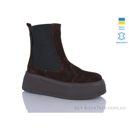 Ботинки женские "Sali" 91 коричневий з. зима, (р.р. 37-41), Украина, от 6 шт.
