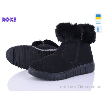 Ботинки женские "Roks" 4413 чорний, (р.р. 38-42), Украина, от 6 шт.
