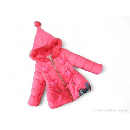 Куртка дитяча "Kids-modnik" F367 яркий кораловий єврозима, (р.р. 2-5), Китай, від 4 шт.