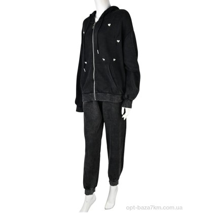 Спортивний костюм жіночий "Мир" 4245-J047 black, (р.р. S-L), Китай, від 3 шт. Спортивний костюм жіночий "Мир" 4245-J047 black, (р.р. S-L), Китай, від 3 шт.