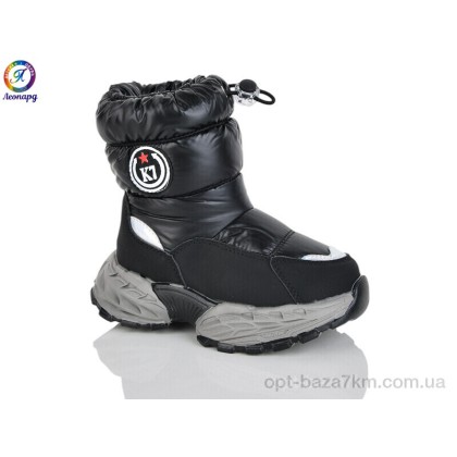 Дутики детские "Леопард" B11 black, (р.р. 26-30), Китай, от 5 шт. Дутики детские "Леопард" B11 black, (р.р. 26-30), Китай, от 5 шт.