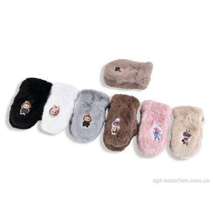 Рукавиці дитячі "Королева" L8-06 mix, (р.р. One size), Китай, від 12 шт.