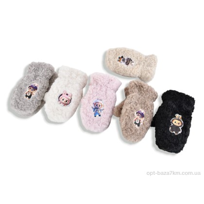 Рукавиці дитячі "Королева" L9-06 mix, (р.р. One size), Китай, від 12 шт.