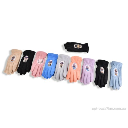 Рукавички дитячі "Королева" L7-06 mix, (р.р. One size), Китай, від 12 шт.
