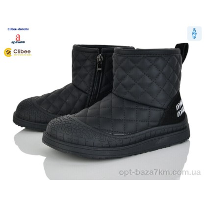 Ботинки детские "Clibee-Doremi" A8575-81 black, (р.р. 32-37), Китай, от 6 шт. Ботинки детские "Clibee-Doremi" A8575-81 black, (р.р. 32-37), Китай, от 6 шт.