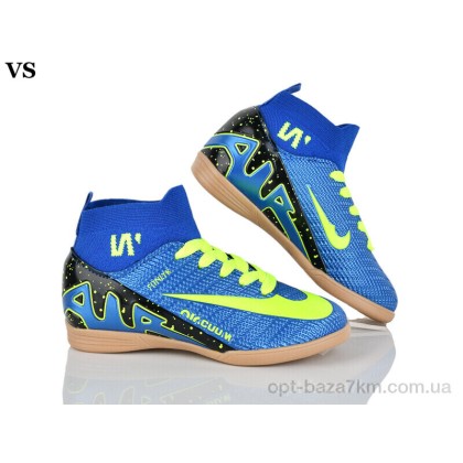 Футбольная обувь детская "VS" Walked Futsal blue-green, (р.р. 31-35), Китай, от 8 шт. Футбольная обувь детская "VS" Walked Futsal blue-green, (р.р. 31-35), Китай, от 8 шт.