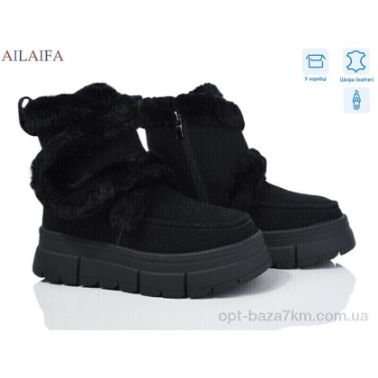Ботинки женские "Ailaifa" M069 black, (р.р. 36-41), Китай, от 8 шт. Ботинки женские "Ailaifa" M069 black, (р.р. 36-41), Китай, от 8 шт.