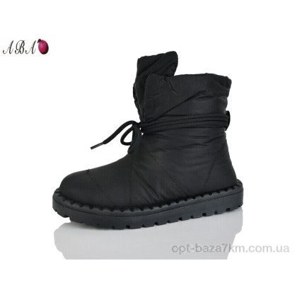 Дутики жіночі "Aba" B02 black, (р.р. 36-41), Китай, від 8 шт. Дутики жіночі "Aba" B02 black, (р.р. 36-41), Китай, від 8 шт.
