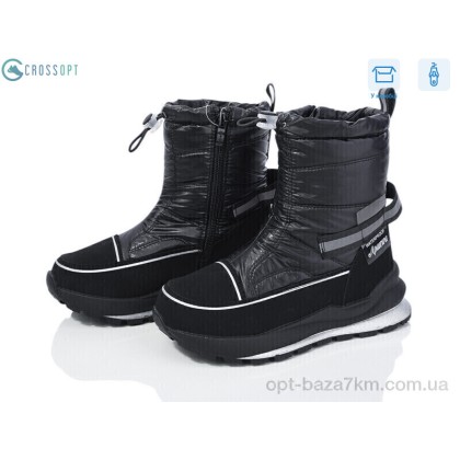 Дутики детские "CROSSOPT" TJ1013P-1 black, (р.р. 32-37), Китай, от 8 шт. Дутики детские "CROSSOPT" TJ1013P-1 black, (р.р. 32-37), Китай, от 8 шт.