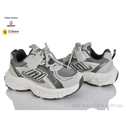 Кроссовки детские "Clibee-Doremi" ABC2583 beige-green, (р.р. 32-37), Китай, от 6 шт.