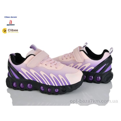 Кроссовки детские "Clibee-Doremi" LC1183 purple-black, (р.р. 31-36), Китай, от 6 шт.