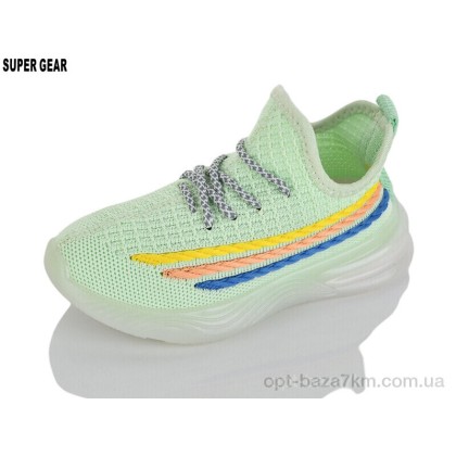 Кроссовки детские "Super Gear" 0081B-3 green, (р.р. 26-31), Китай, от 12 шт. Кроссовки детские "Super Gear" 0081B-3 green, (р.р. 26-31), Китай, от 12 шт.