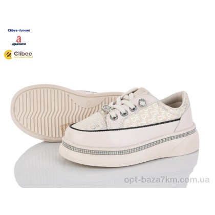 Кроссовки детские "Clibee-Doremi" A2220-1 beige, (р.р. 31-36), Китай, от 8 шт. Кроссовки детские "Clibee-Doremi" A2220-1 beige, (р.р. 31-36), Китай, от 8 шт.