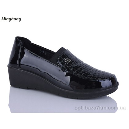Туфли женские "Minghong" 795 black, (р.р. 37-42), Китай, от 8 шт.