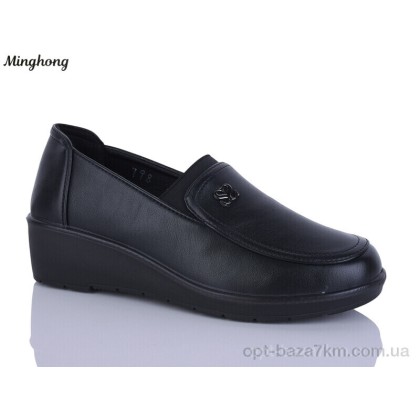 Туфли женские "Minghong" 798 black, (р.р. 37-42), Китай, от 8 шт.