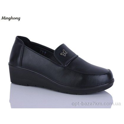 Туфли женские "Minghong" 799 black, (р.р. 37-42), Китай, от 6 шт.
