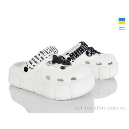 Крокси жіночі "Rai shoes" E152-2-4 білий, (р.р. 36-40), Україна, від 6 шт. Крокси жіночі "Rai shoes" E152-2-4 білий, (р.р. 36-40), Україна, від 6 шт.