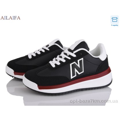 Кроссовки женские "Ailaifa" NR006 black-white, (р.р. 36-41), Китай, от 8 шт. Кроссовки женские "Ailaifa" NR006 black-white, (р.р. 36-41), Китай, от 8 шт.