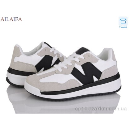 Кроссовки женские "Ailaifa" NR011 white-black, (р.р. 36-41), Китай, от 8 шт. Кроссовки женские "Ailaifa" NR011 white-black, (р.р. 36-41), Китай, от 8 шт.