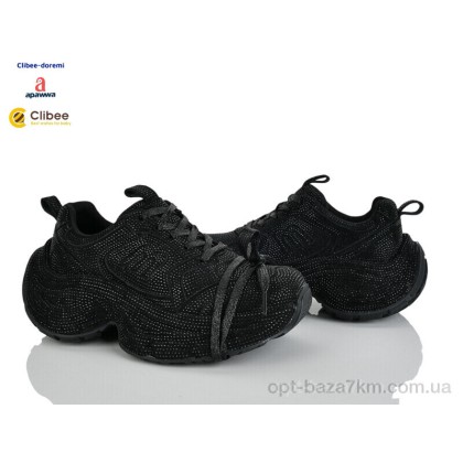 Кроссовки женские "Clibee-Doremi" AD180-1 black, (р.р. 36-40), Китай, от 5 шт. Кроссовки женские "Clibee-Doremi" AD180-1 black, (р.р. 36-40), Китай, от 5 шт.