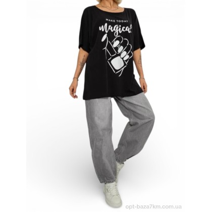 Футболка жіноча "Massmag" 6605 чорний, (р.р. 2XL-4XL), Туреччина, від 4 шт. Футболка жіноча "Massmag" 6605 чорний, (р.р. 2XL-4XL), Туреччина, від 4 шт.