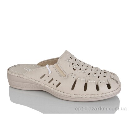 Шлепки женские "Leguzaza" 501-3 beige батал, (р.р. 40-43), Китай, от 8 шт.