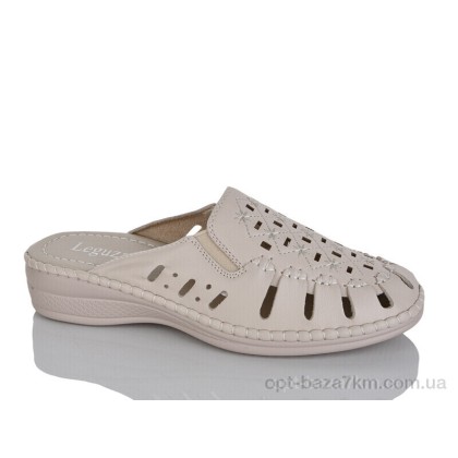 Шлепки женские "Leguzaza" 501-3 beige, (р.р. 37-42), Китай, от 8 шт.
