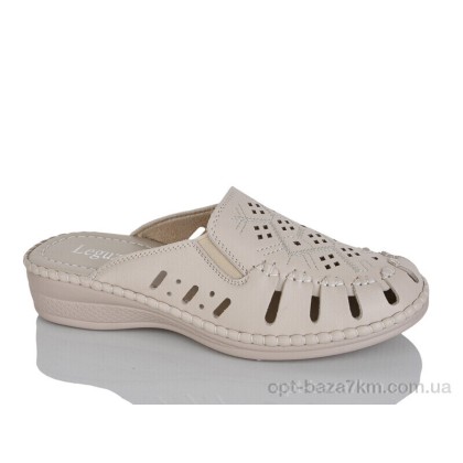 Шлепки женские "Leguzaza" 501-5 beige, (р.р. 37-42), Китай, от 8 шт.