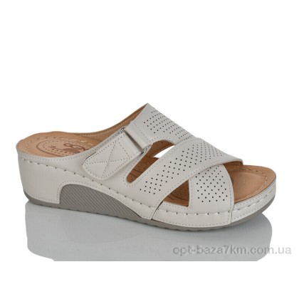 Шлепки женские "Leguzaza" H1-10 beige, (р.р. 37-42), Китай, от 8 шт.