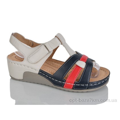 Босоніжки жіночі "Leguzaza" H2-17 beige-navy-red, (р.р. 37-42), Китай, від 8 шт. Босоніжки жіночі "Leguzaza" H2-17 beige-navy-red, (р.р. 37-42), Китай, від 8 шт.