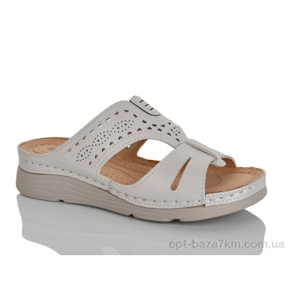 Шлепки женские "Leguzaza" C77 beige, (р.р. 37-42), Китай, от 8 шт.