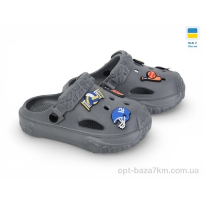 Крокси дитячі "Rai shoes" 3001 сірий, (р.р. 24-35), Україна, від 6 шт. Крокси дитячі "Rai shoes" 3001 сірий, (р.р. 24-35), Україна, від 6 шт.