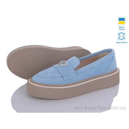 Туфли женские "G-Aira" 606 блакитний замш, (р.р. 36-40), Украина, от 6 шт.