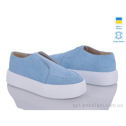 Туфли женские "G-Aira" 604 блакитний замш Акция, (р.р. 36-40), Украина, от 6 шт.