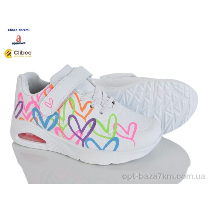 Кроссовки детские "Clibee-Doremi" GL07 white, (р.р. 31-36), Китай, от 8 шт. Кроссовки детские "Clibee-Doremi" GL07 white, (р.р. 31-36), Китай, от 8 шт.
