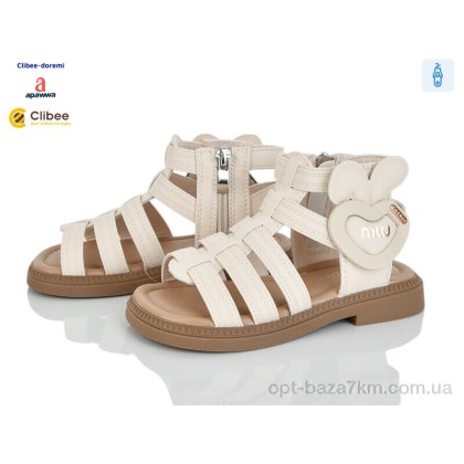 Дитячі босоніжки "Clibee-Doremi" ZB2282 beige, (р.р. 26-30), Китай, від 6 шт. Дитячі босоніжки "Clibee-Doremi" ZB2282 beige, (р.р. 26-30), Китай, від 6 шт.