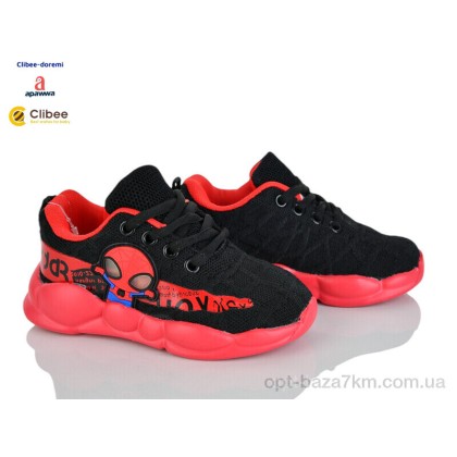 Кроссовки детские "Clibee-Doremi" AC908-2 black-red, (р.р. 26-31), Китай, от 6 шт. Кроссовки детские "Clibee-Doremi" AC908-2 black-red, (р.р. 26-31), Китай, от 6 шт.