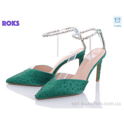 Босоножки женские "Roks" LC03 green, (р.р. 36-40), Китай, от 12 шт.