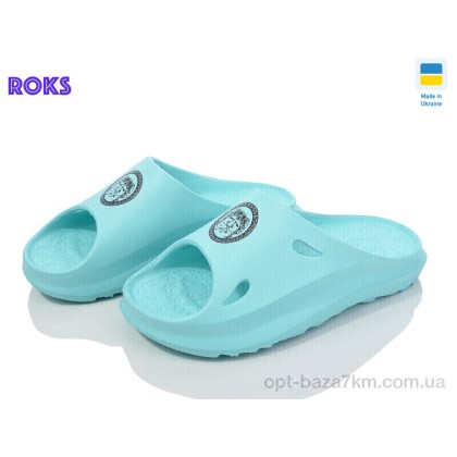 Шлепки женские "Roks" Verta 2002 бірюза, (р.р. 36-41), Украина, от 6 шт.