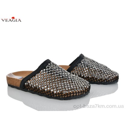 Шлепки женские "Veagia-ADA" N14 black, (р.р. 36-40), Китай, от 8 шт.