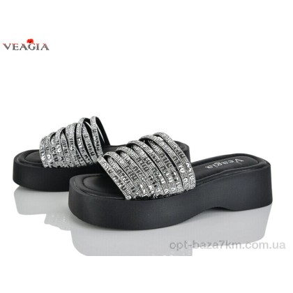 Шлепки женские "Veagia-ADA" N17 black, (р.р. 36-40), Китай, от 8 шт.