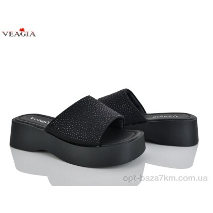 Шлепки женские "Veagia-ADA" N9 black, (р.р. 36-40), Китай, от 8 шт.
